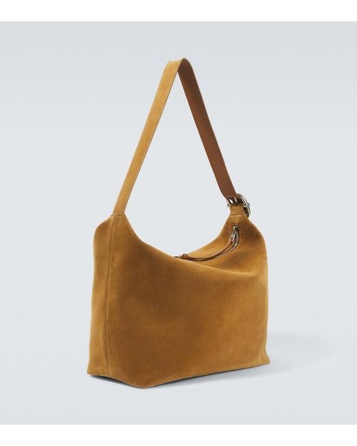 Loewe Brown Loop Large Suede Shoulder Bag for men
