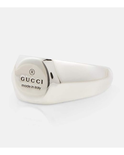 Gucci White Ring Aus Sterlingsilber "trademarke"