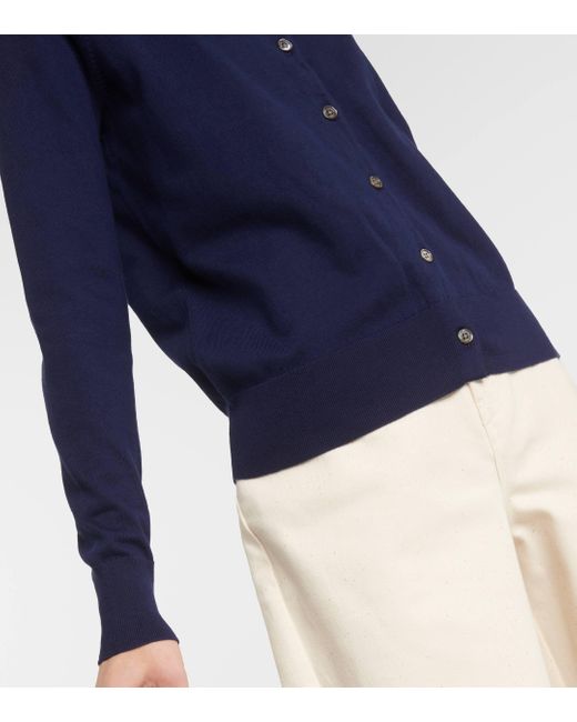 Polo Ralph Lauren Blue Cotton-blend Cardigan