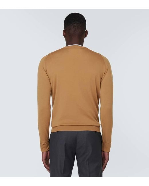 John Smedley Pullover Marcus Aus Wolle in Brown für Herren