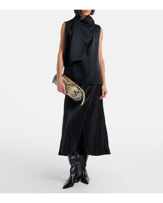 Khaite Metallic Donna Leather Clutch