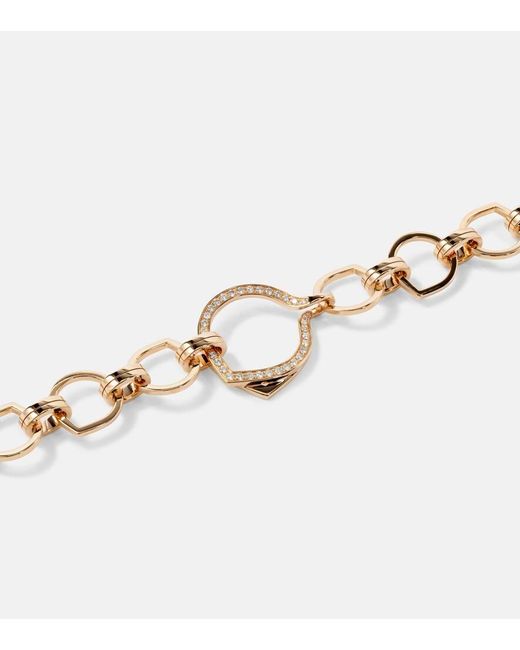 Collar Antifer de oro rosa de 18 ct con diamantes Repossi de color Metallic