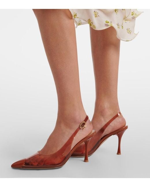 Gianvito Rossi Brown Diana Tpu Slingback Pumps