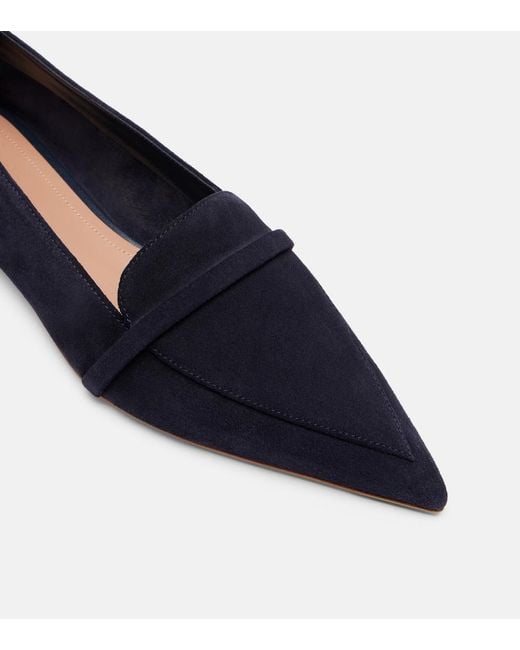 Malone Souliers Blue Dora 10 Suede Loafers
