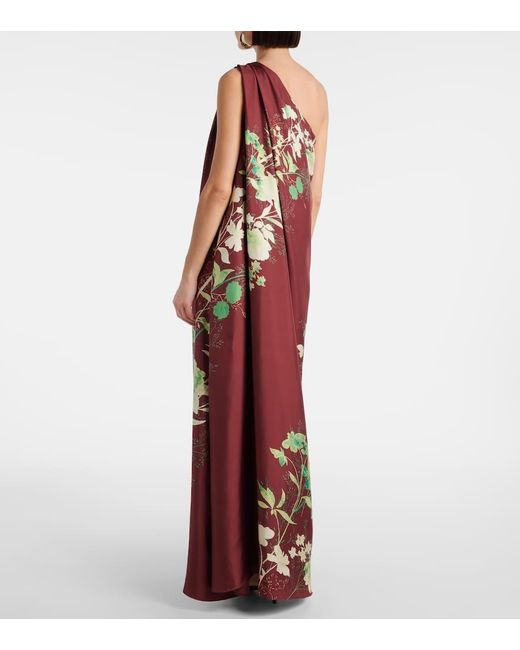 Robe Longue Roy En Soie A Fleurs LaDoubleJ en coloris Red