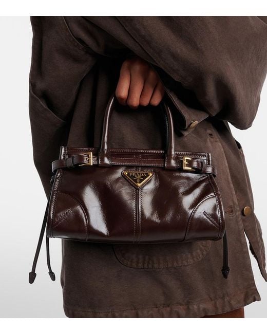 Borsa Bonnie Mini di Prada in Brown