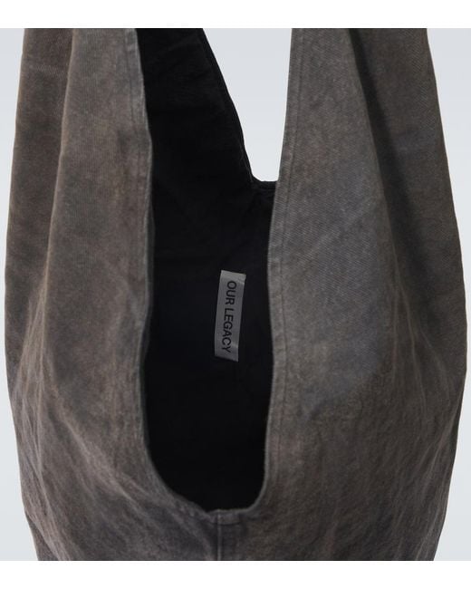 Our Legacy Black Drip Denim Shoulder Bag for men