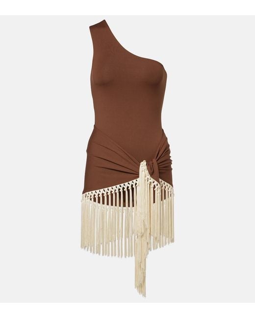 Taller Marmo Brown Yacare Swimsuit And Beach Cover-Up Set