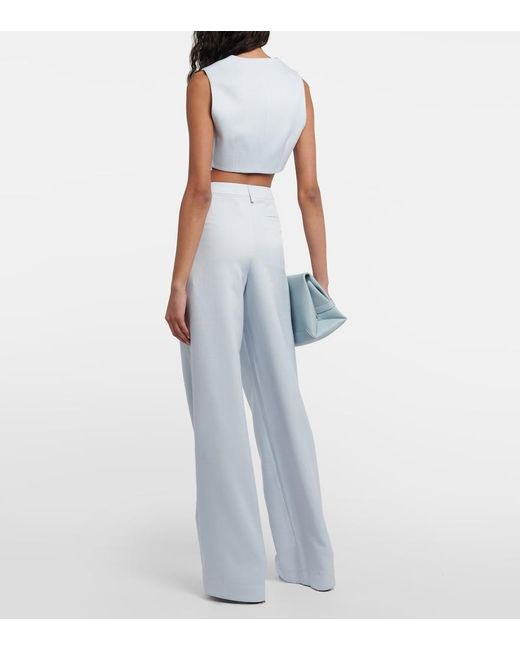 AYA MUSE Blue Auri Pleated Pants