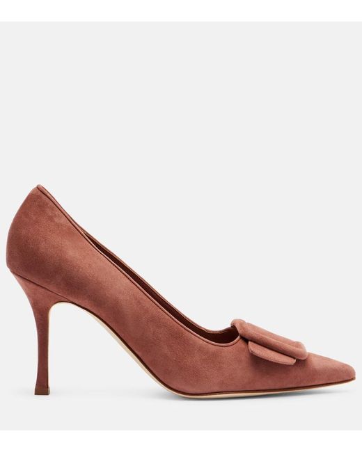 Pumps Maysale 90 di Manolo Blahnik in Brown