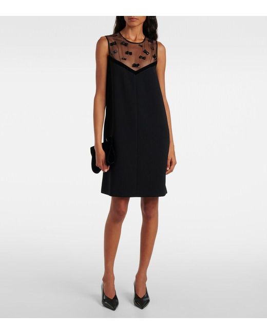 Max Mara Black Elegante Nandina Bow-Detail Minidress