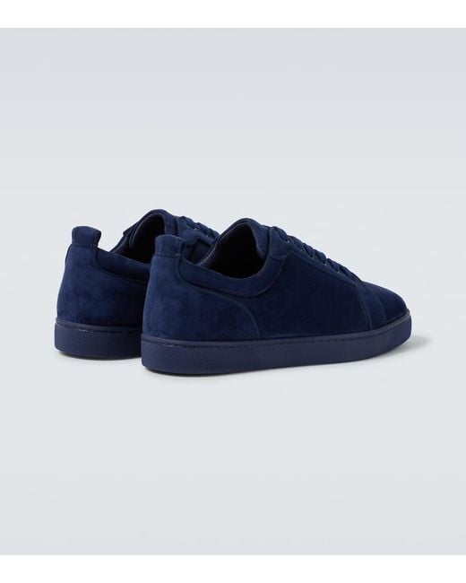 Christian Louboutin Sneakers Louis Junior Aus Veloursleder in Blue für Herren