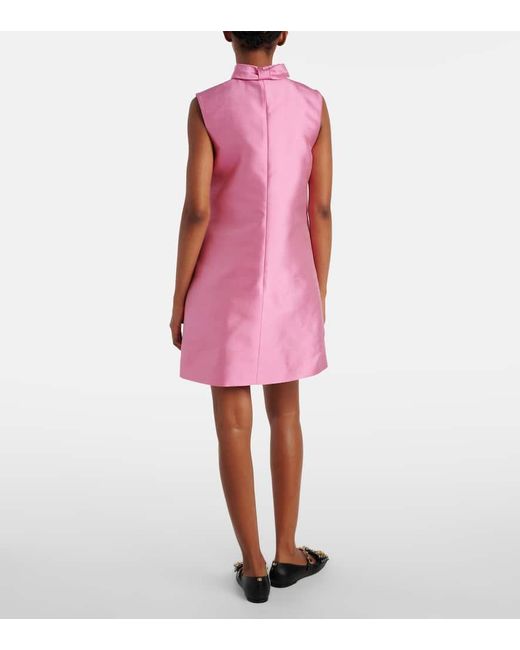 Valentino Pink Silk Shantung Minidress