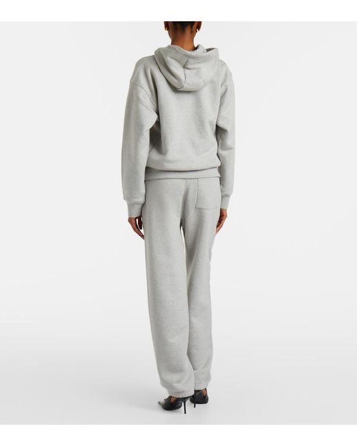 Victoria Beckham Gray Jules Cotton Jersey Sweatpants