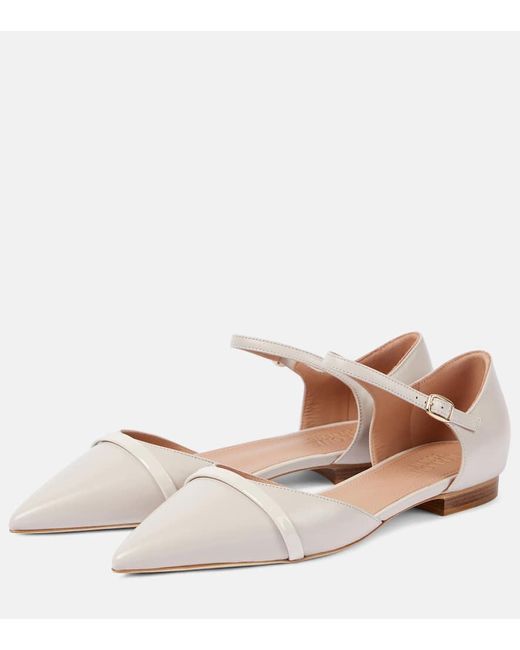 Malone Souliers Pink Ulla Leather Ballet Flats