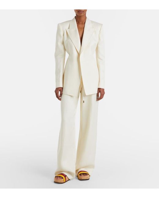 Gabriela Hearst Natural Epona Linen Blazer