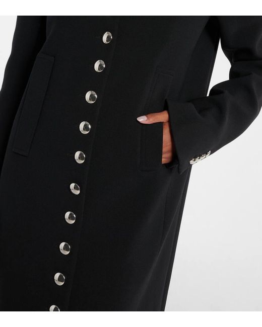 Khaite Black Mantel Saphra Aus Einem Wollgemisch
