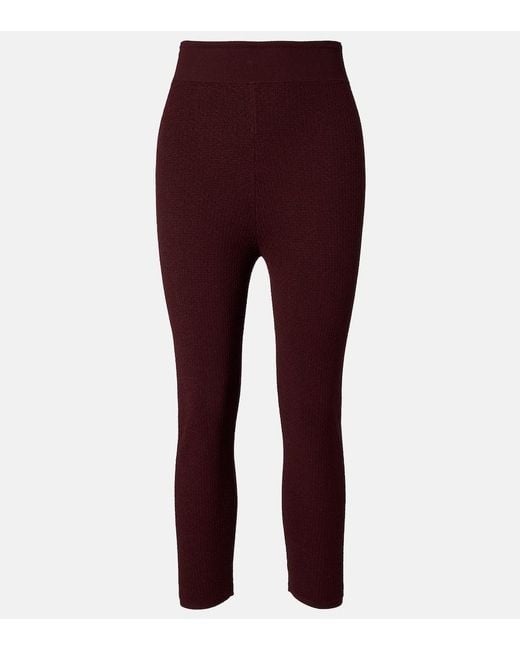 Chloé Red Knitted Capri Pants