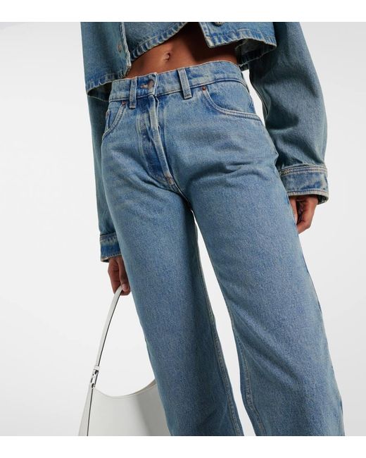 Jeans regular a vita media di Prada in Blue