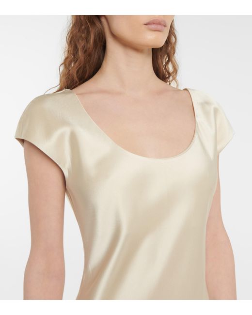 white christmas dresses Slouch waist dress taupe – TOTEME main image 1