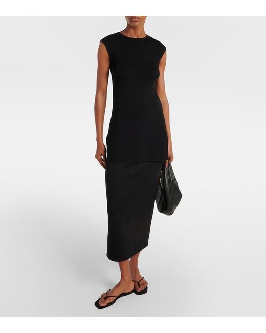 Max Mara Black Leisure Soldino Ribbed-Knit Top