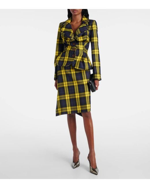 Vivienne Westwood Green Minirock Infinity Aus Schurwolle