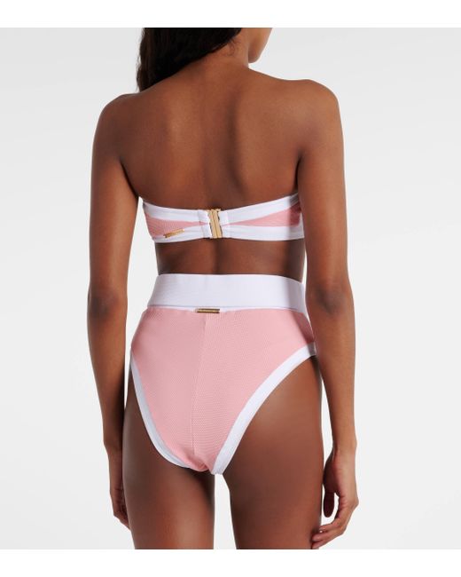 Culotte de bikini Whitney a taille haute Alexandra Miro en coloris Pink