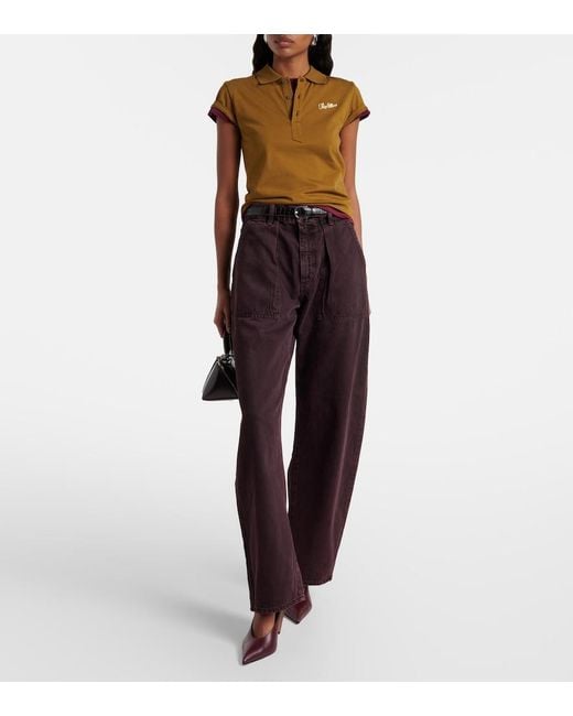 Agolde Blue Sefton High-Rise Barrel-Leg Jeans