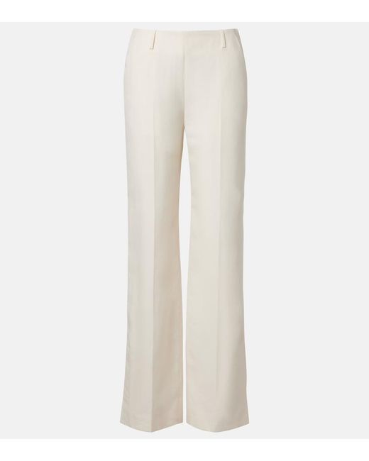 Khaite White Grenare Straight Pants