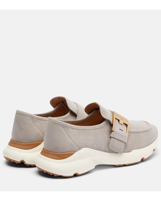Tod's White Runner Suede Sneakers