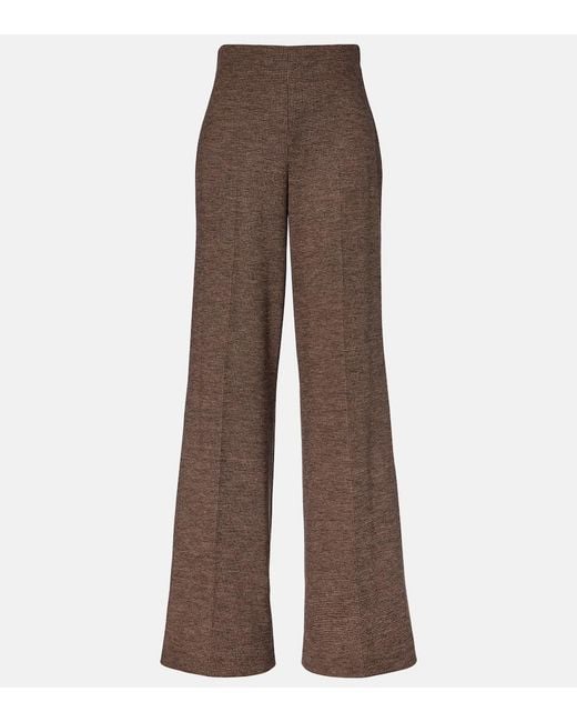 Ralph Lauren Brown Isaiah Wool Wide-Leg Pants