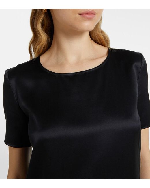 Max Mara Black Dida Silk Top