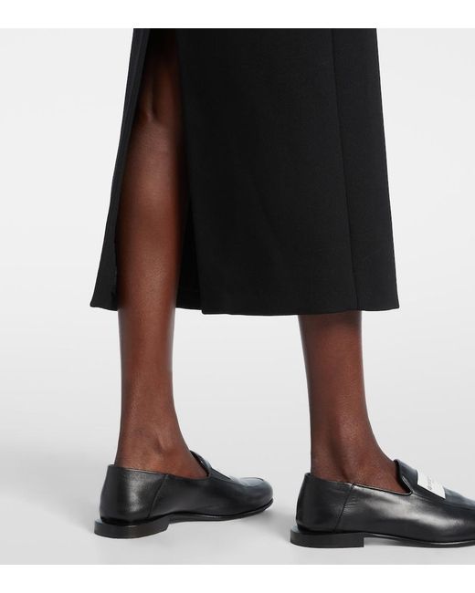 Givenchy Black Wool-Blend Midi Skirt