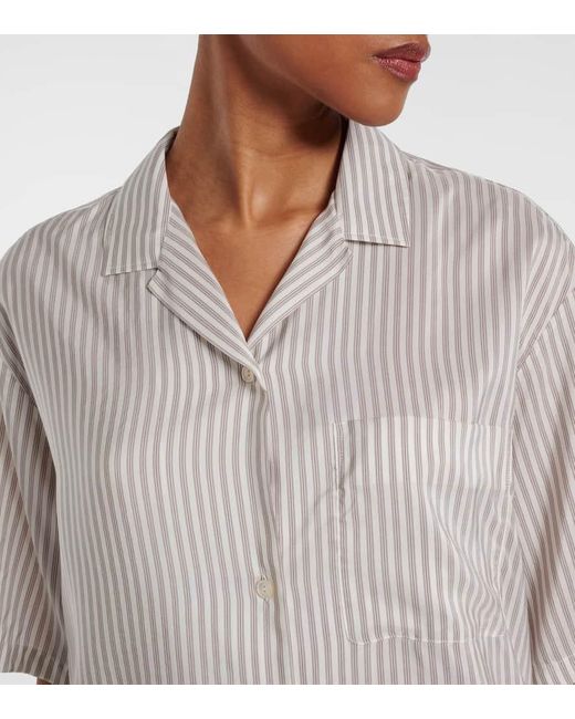 Camisa Jorge De Seda A Rayas The Row de color White