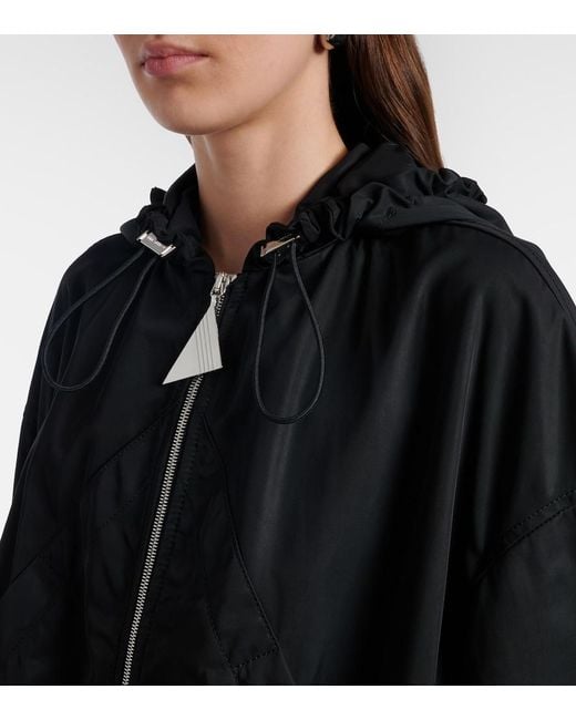 The Attico Black Oversized Bomber Jacket