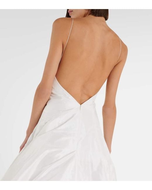 Danielle Frankel White Bridal Pippa Silk Taffeta Gown