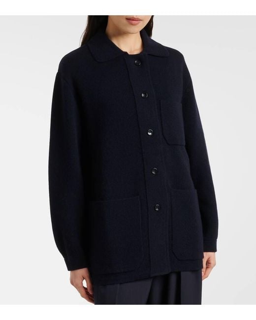 Jardin Des Orangers Blue Jacke Aus Wolle Und Kaschmir