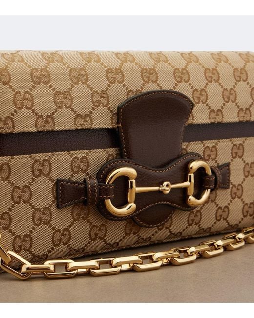 Gucci Metallic Horsebit Ristretto Medium Shoulder Bag