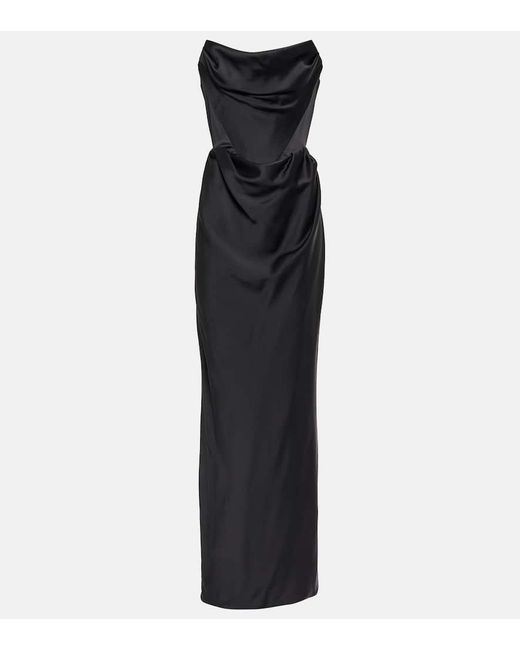 Vivienne Westwood Black Off-shoulder Satin Gown
