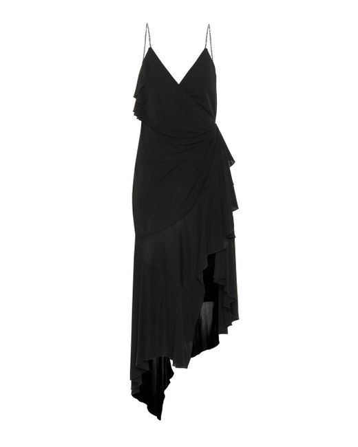 black embellished midi dress