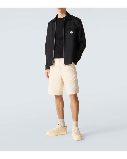 Moncler Black Tricolor Cotton-Blend Jersey T-Shirt for men