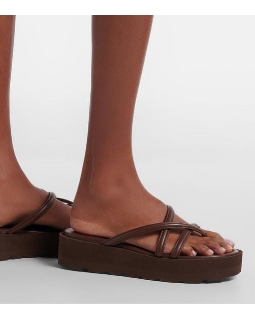 Gianvito Rossi Brown Nadina Leather Platform Sandals