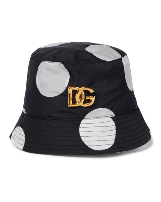 Dolce & Gabbana Black Polka-dot Bucket Hat