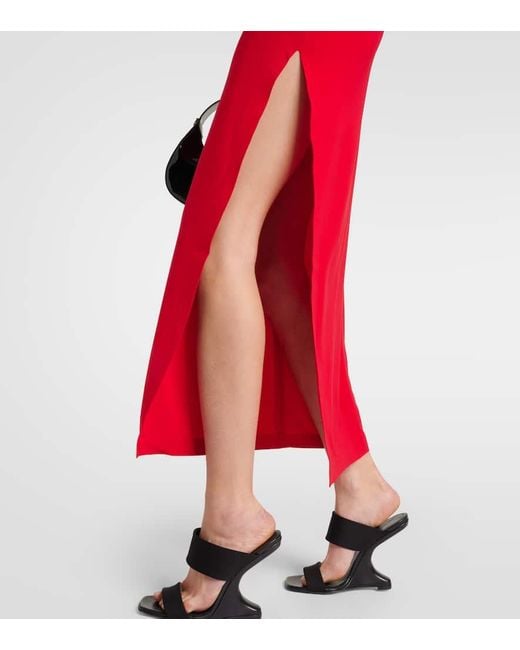 Vestido largo asimetrico Norma Kamali de color Red