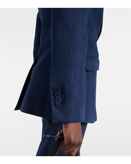 Gabriela Hearst Blue Leiva Single-Breasted Denim Blazer