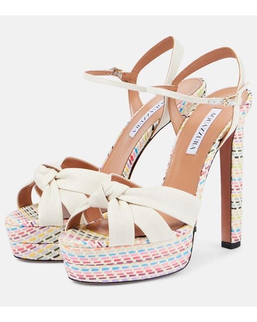 Aquazzura Pink Divine 130 Platform Sandals