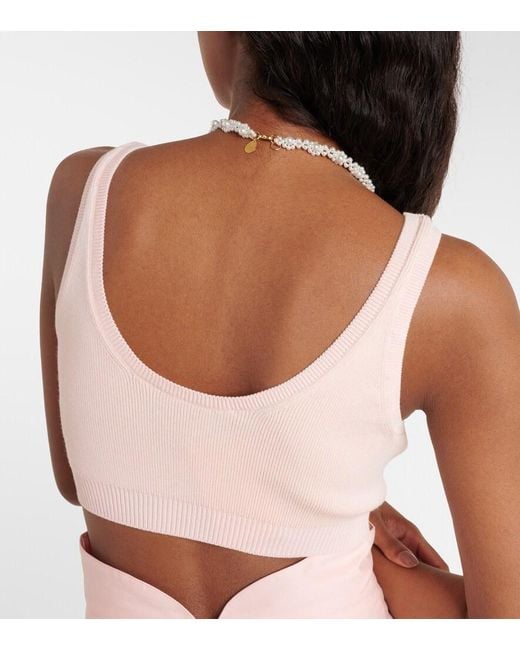 Simone Rocha Pink Love Heart Cutout Bralette