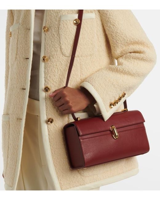 SAVETTE Purple Schultertasche Symmetry 26 Aus Leder