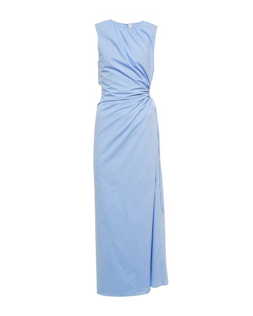 Sir. The Label Blue Ilkin Asymmetric Cotton Maxi Dress