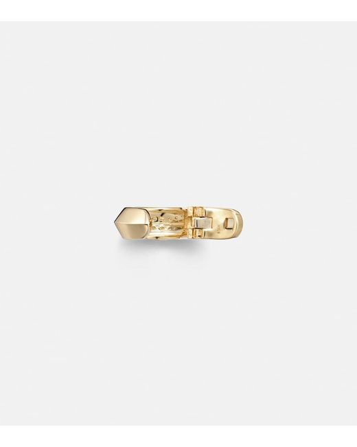 STONE AND STRAND Metallic Knife Edge 14Kt Ear Cuff With Diamonds